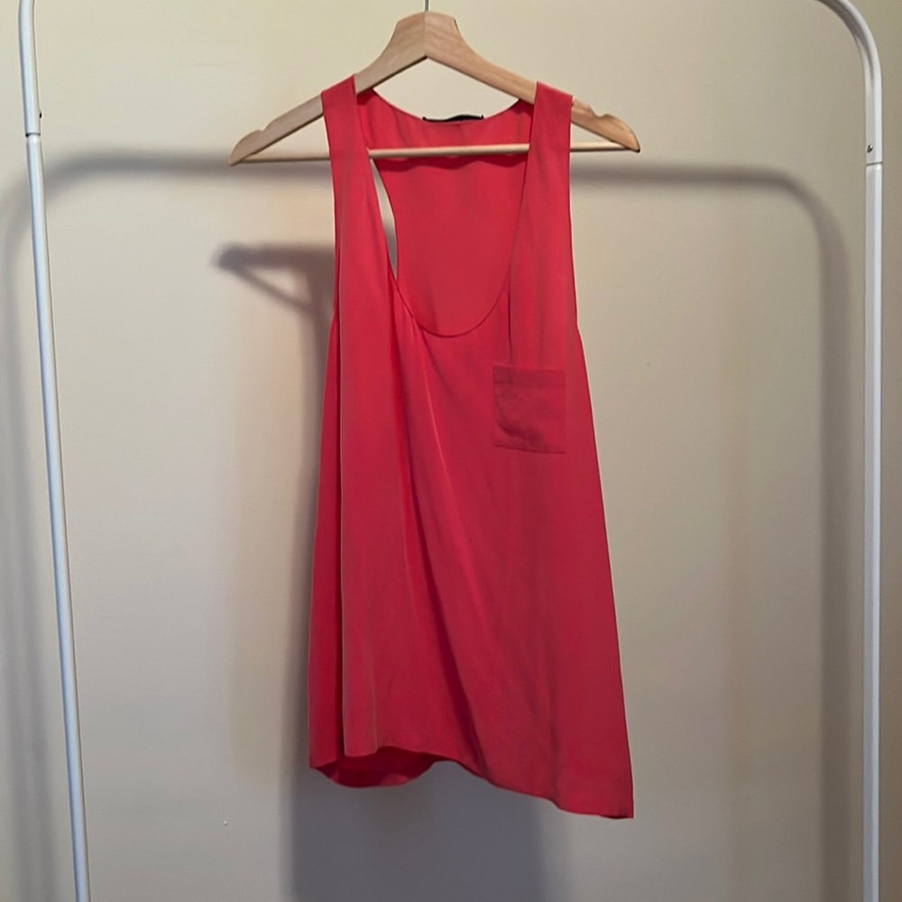 Alexander Wang Magenta Pink Silk Tank